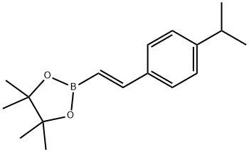 (E)-2-(4-异丙基苯乙烯基)-4,4,5,5-四甲基-1,3,2-二氧杂硼烷 结构式