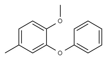 Benzene, 1-methoxy-4-methyl-2-phenoxy- 化学構造式