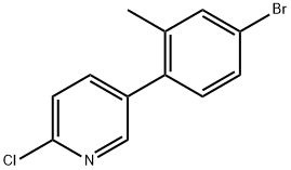 5-(4-Bromo-2-methylphenyl)-2-chloropyridine,1359945-02-0,结构式