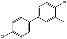 5-(4-Bromo-3-methylphenyl)-2-chloropyridine 结构式
