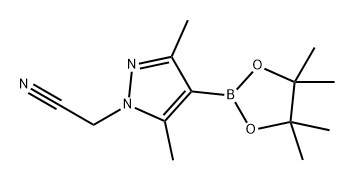 1H-Pyrazole-1-acetonitrile, 3,5-dimethyl-4-(4,4,5,5-tetramethyl-1,3,2-dioxaborolan-2-yl)- Struktur