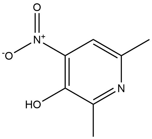 2,6-dimethyl-4-nitropyridin-3-ol 结构式