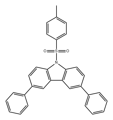 9H-Carbazole, 9-[(4-methylphenyl)sulfonyl]-3,6-diphenyl- Structure