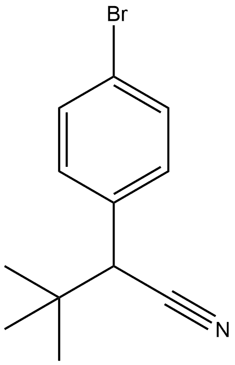2-(4-溴苯基)-3,3-二甲基丁烯腈 结构式