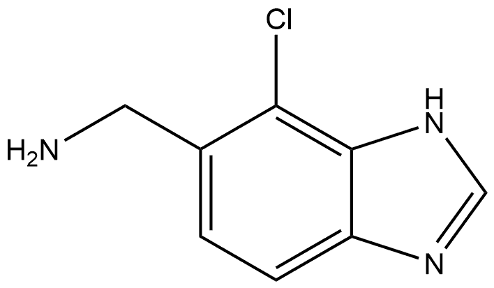 7-Chloro-1H-benzimidazole-6-methanamine 结构式