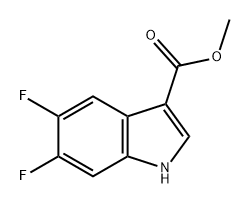 1H-Indole-3-carboxylic acid, 5,6-difluoro-, methyl ester Struktur
