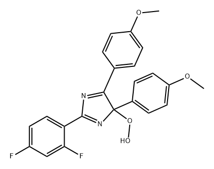 4H-Imidazole, 2-(2,4-difluorophenyl)-4-hydroperoxy-4,5-bis(4-methoxyphenyl)-