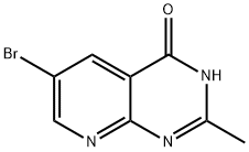 6-溴-2-甲基吡啶并[2,3-D]嘧啶-4(3H)-酮 结构式