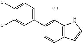 6-(3,4-Dichlorophenyl)-7-hydroxyindole 结构式
