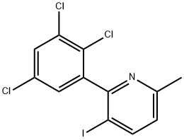 3-Iodo-6-methyl-2-(2,3,5-trichlorophenyl)pyridine Structure