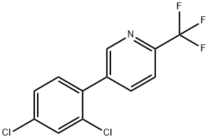 5-(2,4-Dichlorophenyl)-2-(trifluoromethyl)pyridine 结构式
