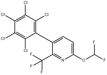 6-(Difluoromethoxy)-3-(perchlorophenyl)-2-(trifluoromethyl)pyridine 结构式