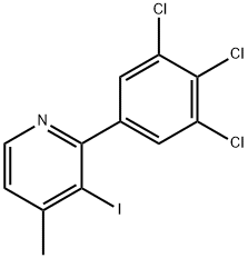 3-Iodo-4-methyl-2-(3,4,5-trichlorophenyl)pyridine 结构式