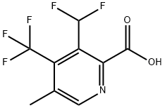 3-(Difluoromethyl)-5-methyl-4-(trifluoromethyl)pyridine-2-carboxylic acid 结构式
