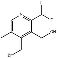4-(Bromomethyl)-2-(difluoromethyl)-5-methylpyridine-3-methanol Structure