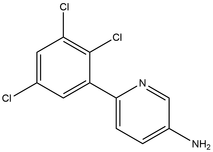 3-Pyridinamine, 6-(2,3,5-trichlorophenyl)- Structure