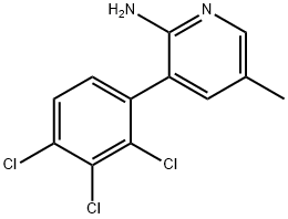 2-Amino-5-methyl-3-(2,3,4-trichlorophenyl)pyridine 结构式