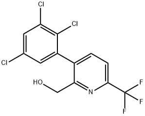 3-(2,3,5-Trichlorophenyl)-6-(trifluoromethyl)pyridine-2-methanol,1361533-57-4,结构式