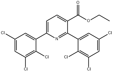 Ethyl 2,6-bis(2,3,5-trichlorophenyl)nicotinate 结构式