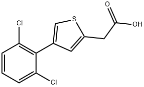 4-(2,6-Dichlorophenyl)thiophene-2-acetic acid 结构式