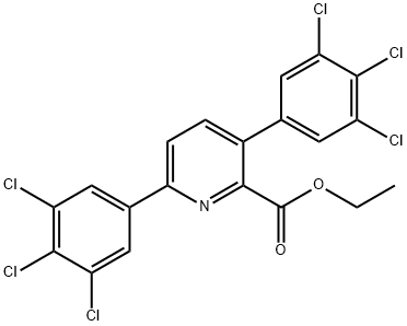 Ethyl 3,6-bis(3,4,5-trichlorophenyl)picolinate,1361580-45-1,结构式
