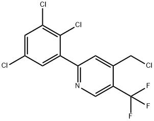 4-(Chloromethyl)-2-(2,3,5-trichlorophenyl)-5-(trifluoromethyl)pyridine,1361587-33-8,结构式