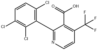 2-(2,3,6-Trichlorophenyl)-4-(trifluoromethyl)nicotinic acid 结构式