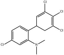 [5-Chloro-2-(3,4,5-trichlorocyclohexa-2,4-dienyl)-phenyl]-dimethyl-amine,1361597-16-1,结构式