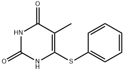 2,4(1H,3H)-Pyrimidinedione, 5-methyl-6-(phenylthio)-,136160-18-4,结构式