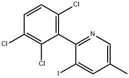 3-Iodo-5-methyl-2-(2,3,6-trichlorophenyl)pyridine,1361609-33-7,结构式