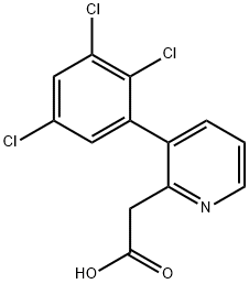 3-(2,3,5-Trichlorophenyl)pyridine-2-acetic acid 结构式