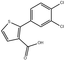 2-(3,4-Dichlorophenyl)thiophene-3-carboxylic acid 结构式