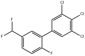 5'-(Difluoromethyl)-2'-fluoro-3,4,5-trichlorobiphenyl 化学構造式