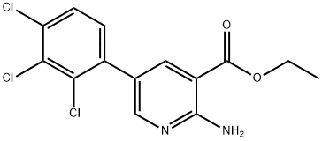 Ethyl 2-amino-5-(2,3,4-trichlorophenyl)nicotinate 结构式