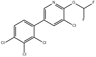 3-Chloro-2-(difluoromethoxy)-5-(2,3,4-trichlorophenyl)pyridine 结构式
