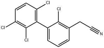 2,2',3',6'-Tetrachlorobiphenyl-3-acetonitrile 结构式