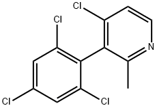4-Chloro-2-methyl-3-(2,4,6-trichlorophenyl)pyridine 结构式