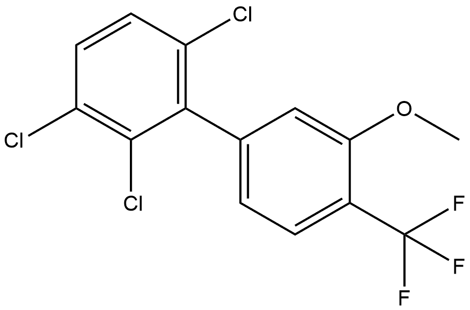 2,3,6-Trichloro-3'-methoxy-4'-(trifluoromethyl)-1,1'-biphenyl 结构式