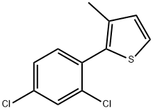 2-(2,4-Dichlorophenyl)-3-methylthiophene 结构式