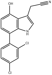7-(2,4-Dichlorophenyl)-4-hydroxyindole-3-acetonitrile Structure