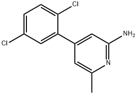 2-Amino-4-(2,5-dichlorophenyl)-6-methylpyridine,1361684-04-9,结构式