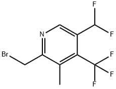 2-(Bromomethyl)-5-(difluoromethyl)-3-methyl-4-(trifluoromethyl)pyridine 结构式