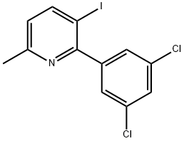 2-(3,5-Dichlorophenyl)-3-iodo-6-methylpyridine 结构式