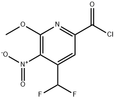 4-(Difluoromethyl)-2-methoxy-3-nitropyridine-6-carbonyl chloride,1361705-89-6,结构式