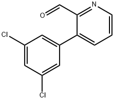 3-(3,5-Dichlorophenyl)picolinaldehyde,1361706-60-6,结构式