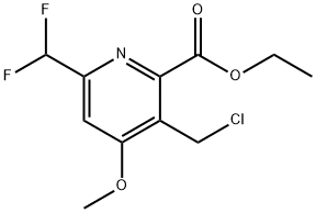 Ethyl 3-(chloromethyl)-6-(difluoromethyl)-4-methoxypyridine-2-carboxylate,1361710-43-1,结构式