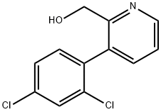 3-(2,4-Dichlorophenyl)pyridine-2-methanol,1361711-96-7,结构式