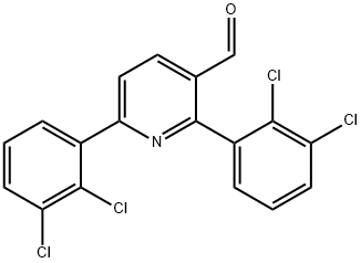 2,6-Bis(2,3-dichlorophenyl)nicotinaldehyde,1361716-72-4,结构式