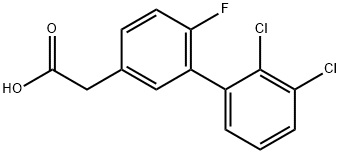 (2',3'-Dichloro-6-fluoro-biphenyl-3-yl)-acetic acid Structure