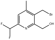 3-(Bromomethyl)-6-(difluoromethyl)-4-methylpyridine-2-methanol Structure